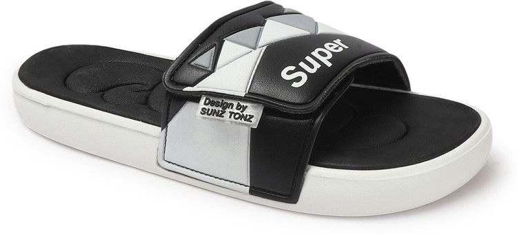 Ladies Slippers Supreme Slippers Black And White JUMPLITE Men