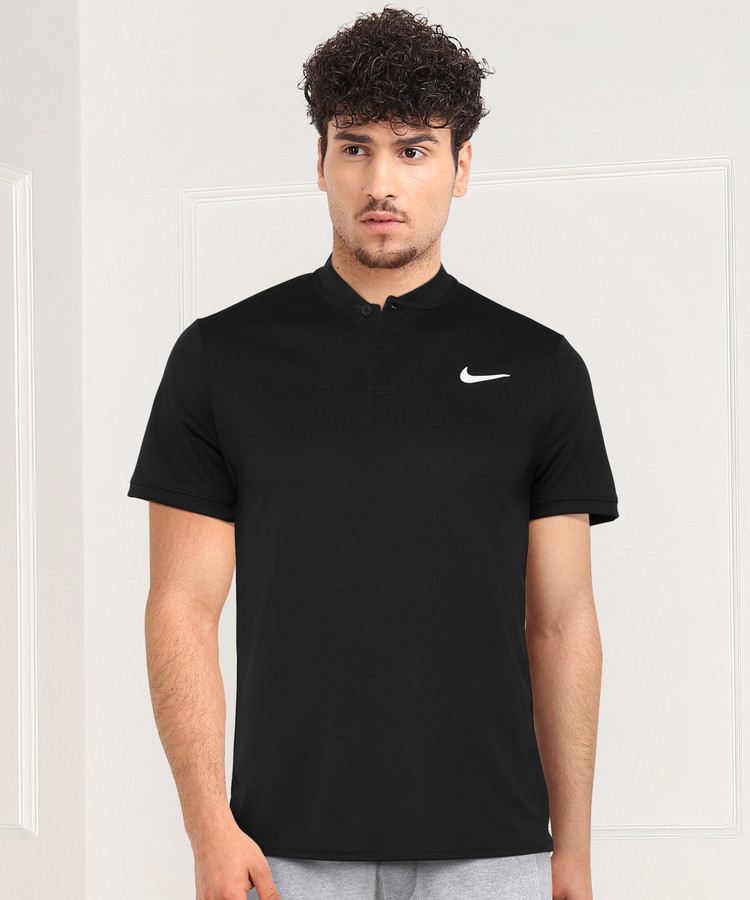 nike black collar t shirt