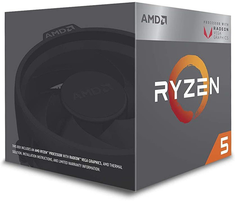 AMD Ryzen 5 2400G (YD2400C5FBBOX) 3.6 GHz Upto 3.9 GHz AM4