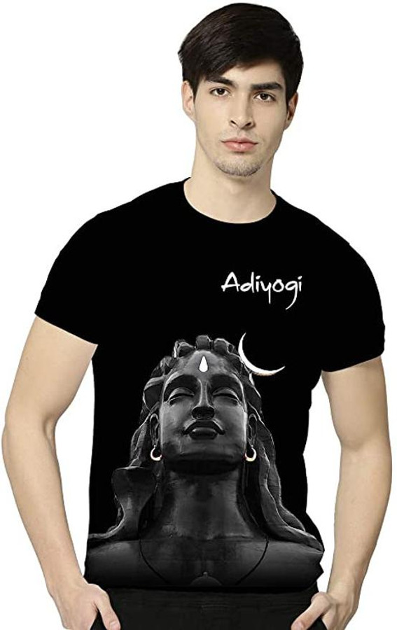 mahakal Printed Men Round Neck Black T-Shirt - Buy mahakal Printed Men  Round Neck Black T-Shirt Online at Best Prices in India | Flipkart.com