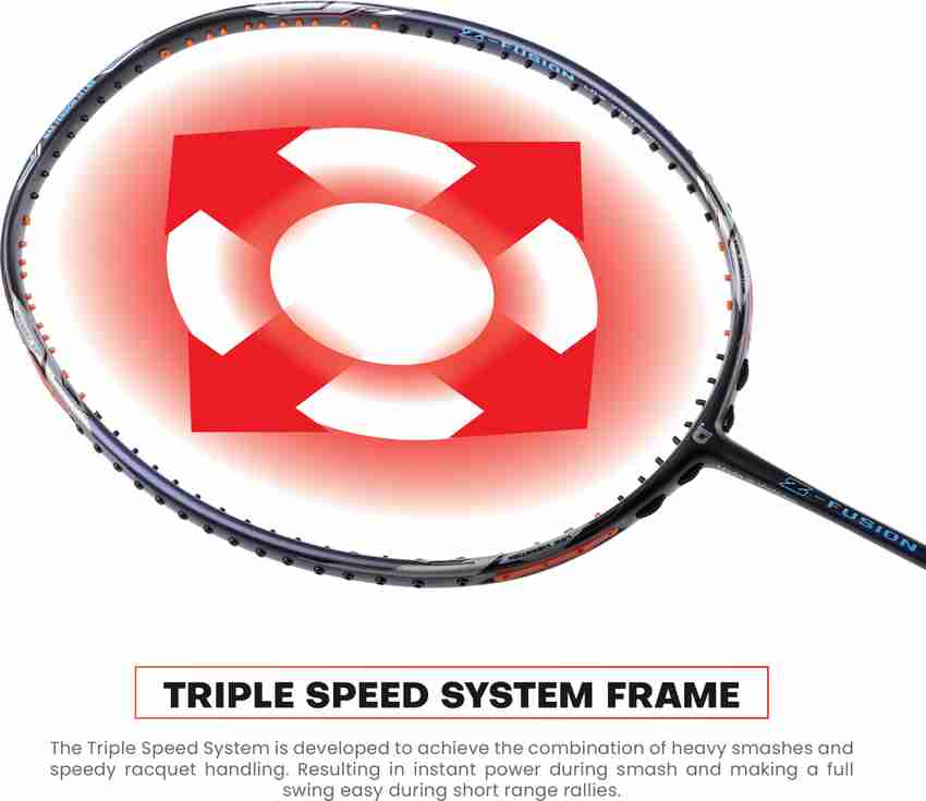 apacs Z-Fusion (35LBS, 80G) Black, Blue Unstrung Badminton