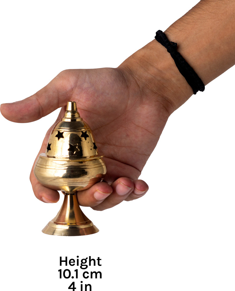 初売り 福袋 SHRI ANAND Star with Diya Akhand Stand Shape Apple Brass 榊立
