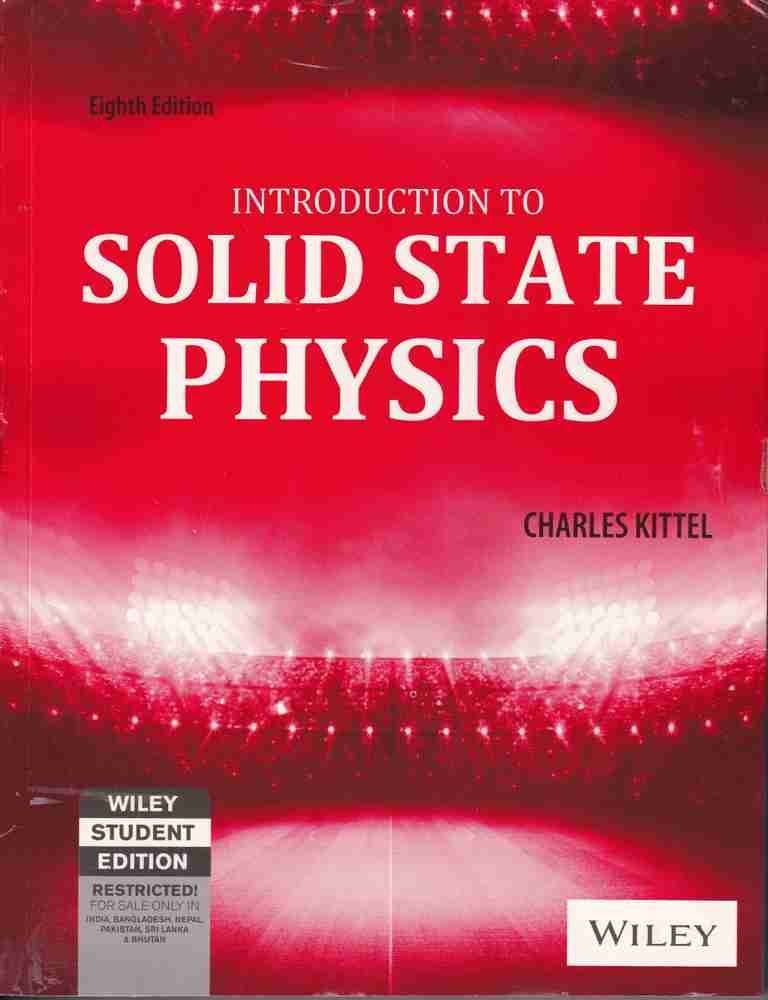 Introduction To Solid State Physics: Buy Introduction To