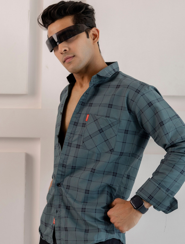 TSY ORIGINAL OMBRE CHECK SHIRTS GRAY